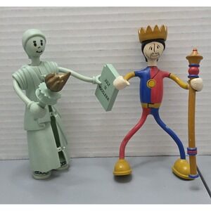 Kid Galaxy Vintage Bendos W/ Accessories Bendy Figures King and Lady Liberty 80s